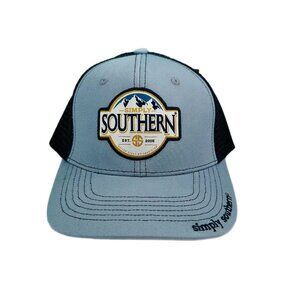 2/$30 Simply Southern Hat Mens Adjustable Blue Mountains Snapback Logo Patch NWT